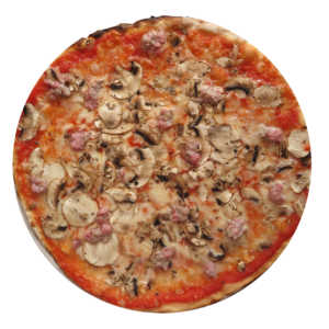 tomato, mozzarella, mushrooms, Italian sausage