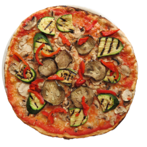 tomato, mozzarella, sweet peppers, zucchini,aubergines, mushrooms