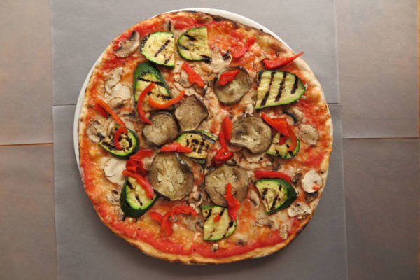 tomato, mozzarella, sweet peppers, zucchini,aubergines, mushrooms