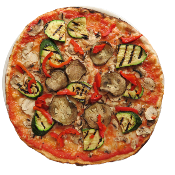 tomato, mozzarella, sweet peppers, zucchini,aubergines, mushrooms