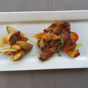 Chicken Thigh “Payés” with Roasted Potato