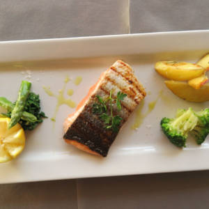 Grilled Fresh Salmon with Season Vegetables