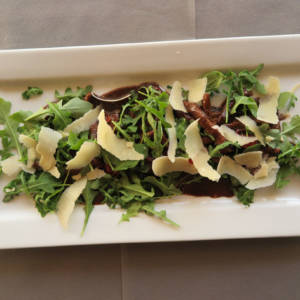 Straccetti with Rocket Parmesan and Balsamic Vinegar