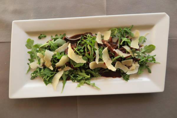 Straccetti with Rocket Parmesan and Balsamic Vinegar